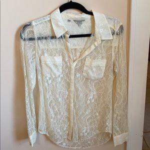 Women’s Guess Lace Button Down Top